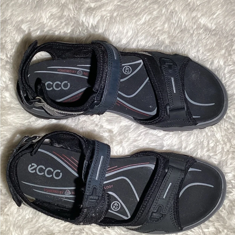 Ecco Yucatan Black Sport with Adjustable Straps sandals size 42 - Picture 3 of 11